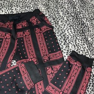 Red & Black bandanna joggers